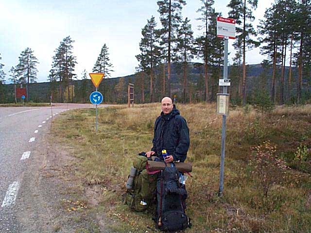 Juha vid nedre rondellen i Stöten
