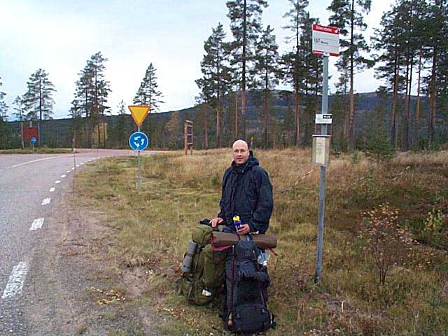 Juha vid nedre rondellen i Stöten