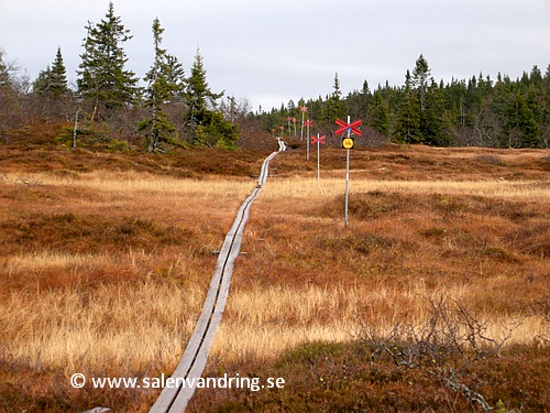 Vy söderut en kilometer söder om Mellanfjällsstugan