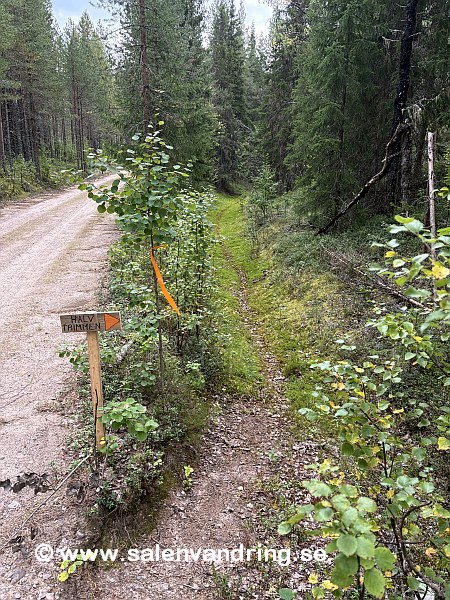Støa kanal där vi viker ner.