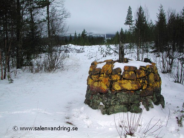 Våtdalsröset (riksröse 124) vid Nymon en decemberdag