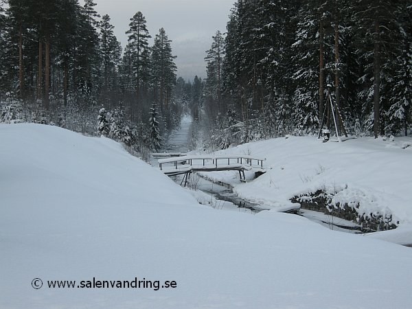 Støa kanal en januaridag. Cirka -24 grader